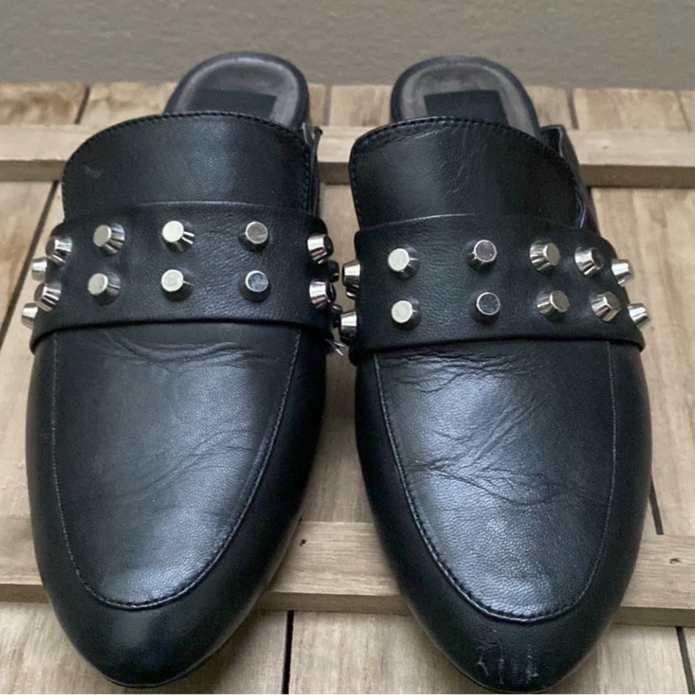 Dolce Vita Black Studded Mules - Picture 4 of 10